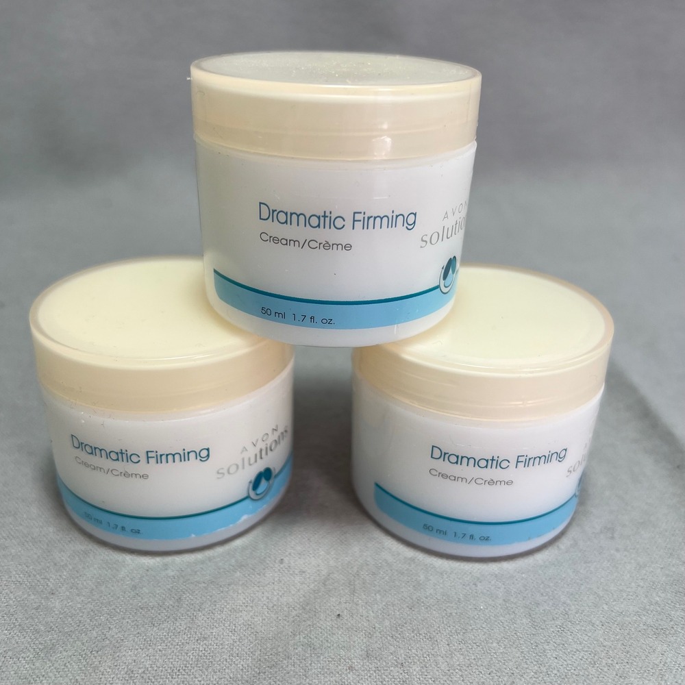 Avon Solutions Dramatic Firming Cream Discontinued Lot of 3 NEW NOS 1.7oz - Picture 2 of 7